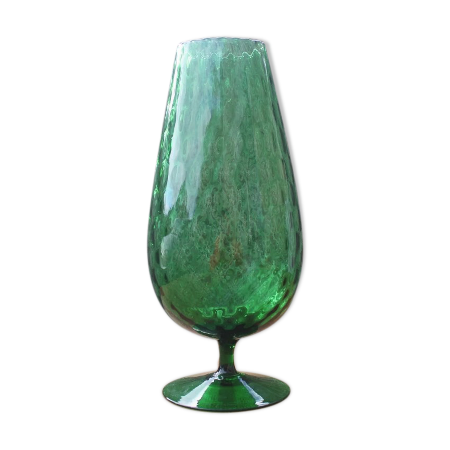 Empoli Italy blown glass vase