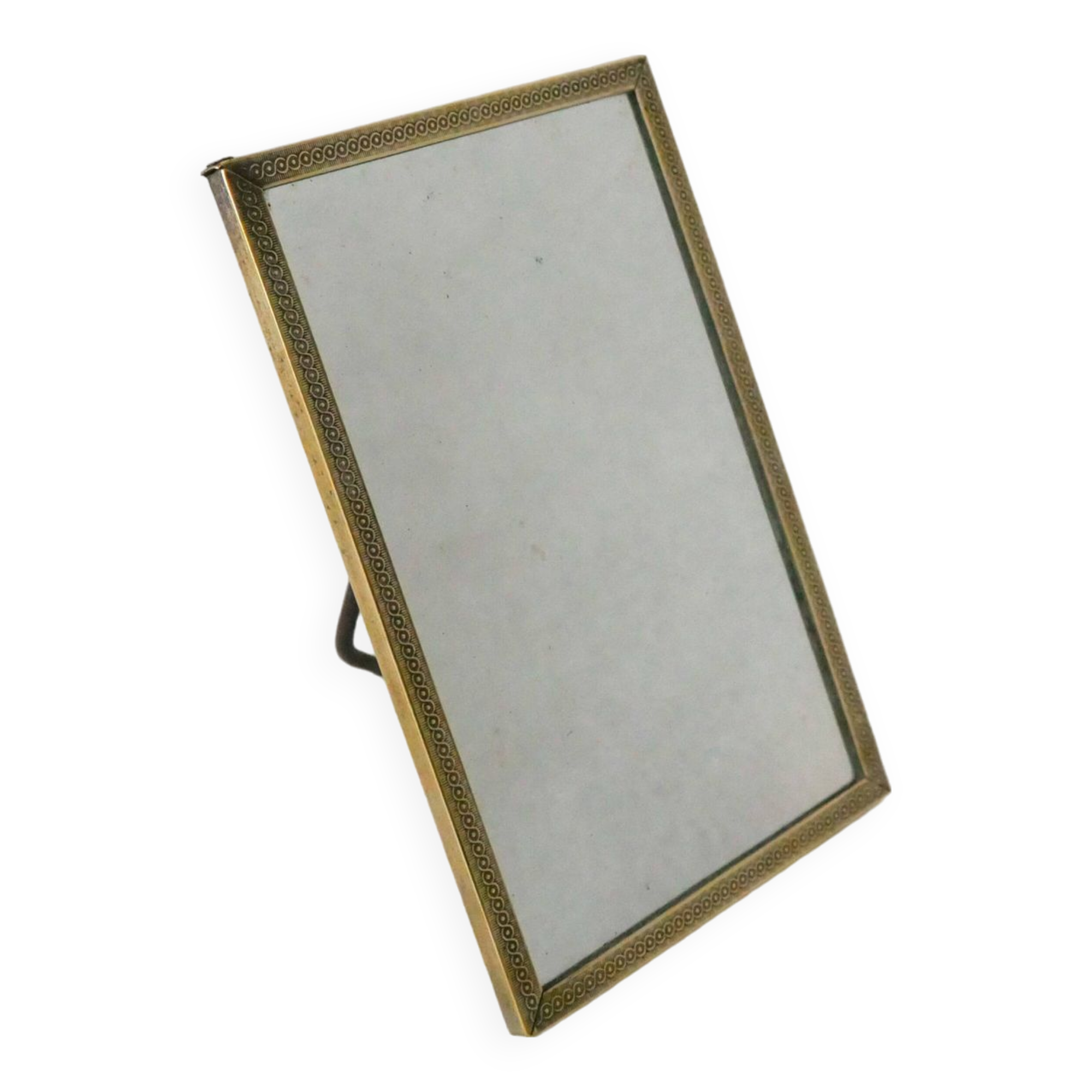 brass mirror to stand 11.5 x 17.5 cm