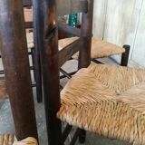 Set of six mulched chairs