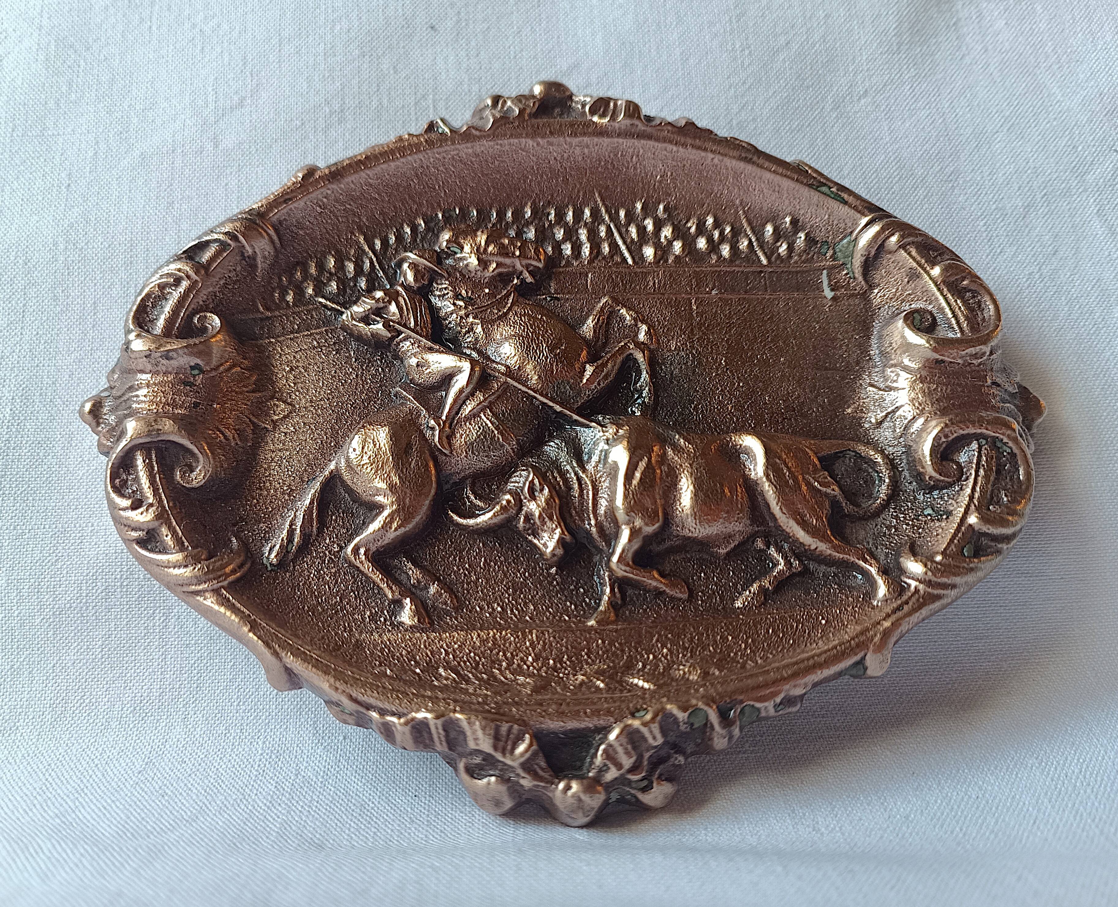 antique bronze ashtray bullfighting collection essential for smokers
