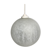 Suspension ancienne boule globe verre multicouche années 70 vintage