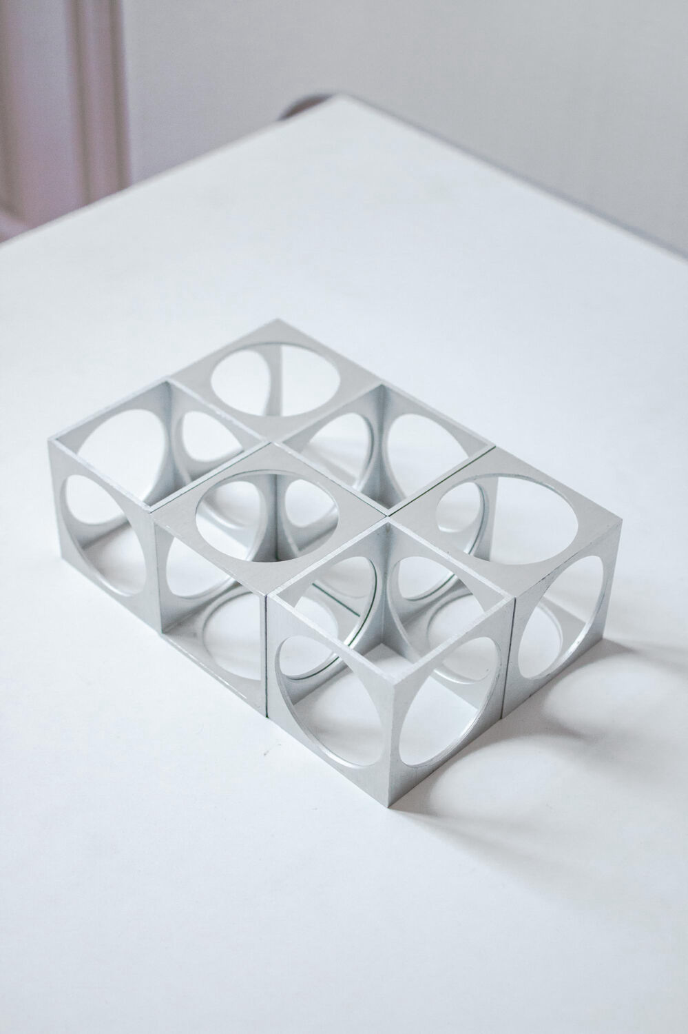 Set of 6 vintage aluminium napkin rings / egg cups by Pier