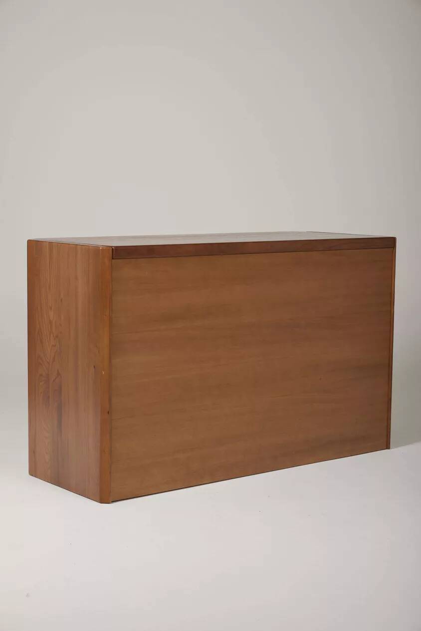 Elm wood chest of drawers by Luigi Gorgoni