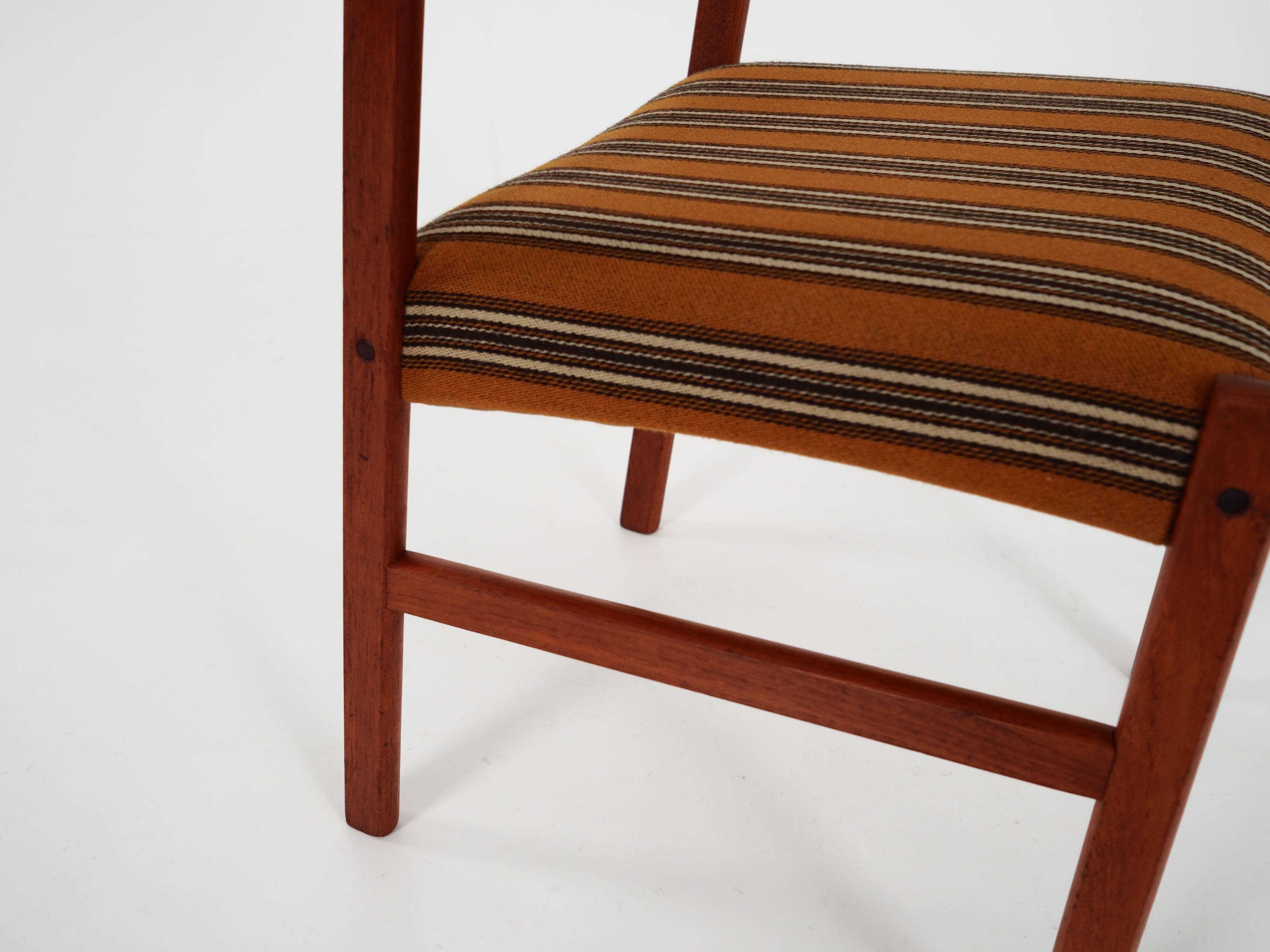 Set of six teak chairs, Danish design, 1970s, production: Denmark