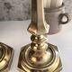 Charming Pair of Victorian Brass Candlesticks with Octagonal Bases - Matching Antique Candle Holders