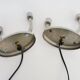 Pair of table lamps, Art Deco bedside lamp, chrome metal