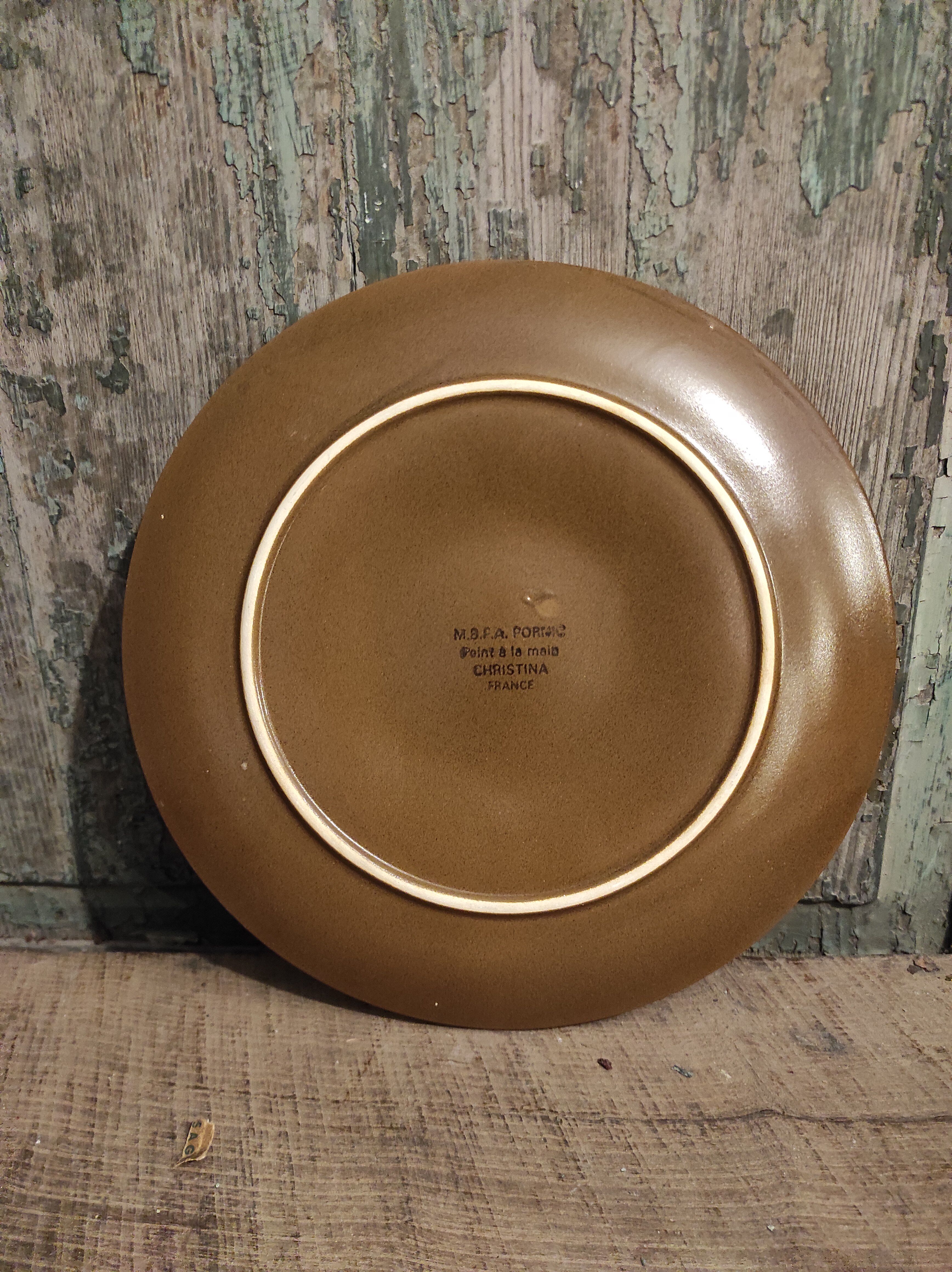 French vintage Pornic oyster plate