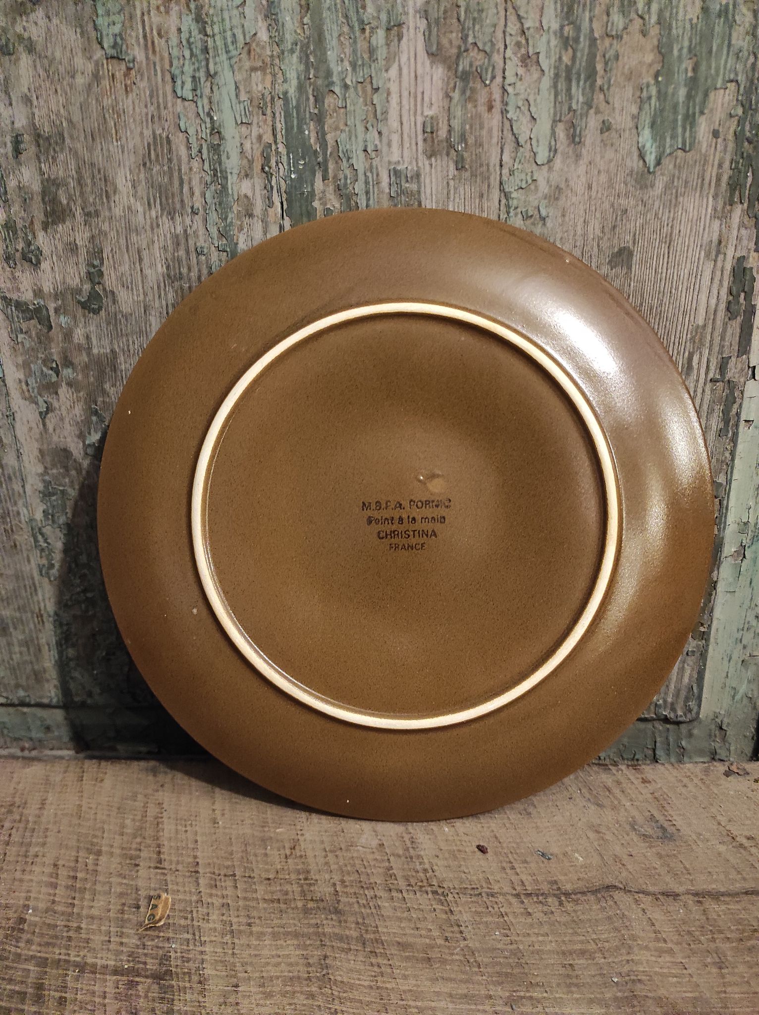 Assiette à huîtres vintage française de Pornic