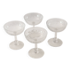 4 cut crystal champagne glasses
