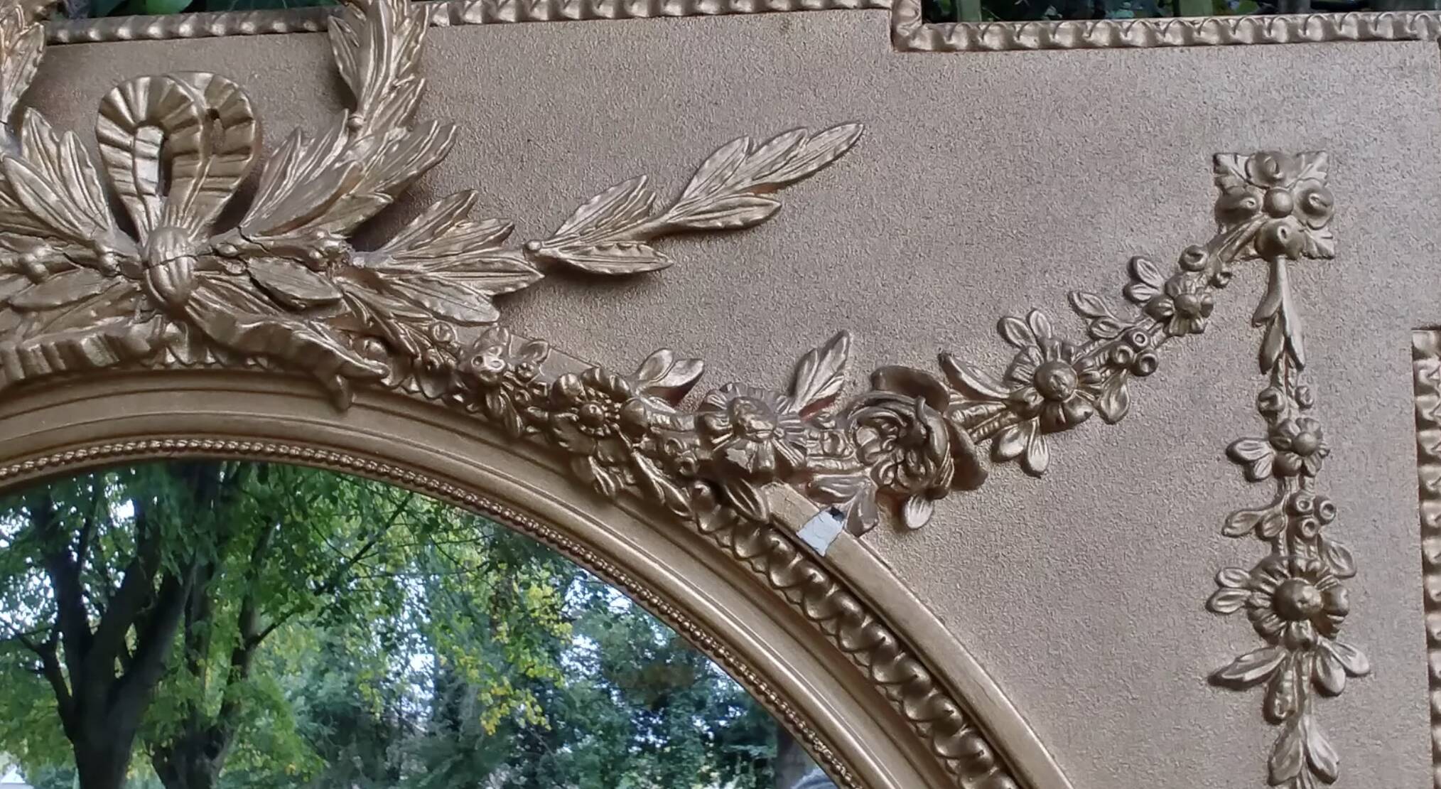 Trumeau Louis XVI style mirror 90x74