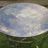 Mid century painted iron patio or garden table, 1960s