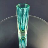 Faceted Murano 'Sommerso' Glass Vase Attributed to Mandruzzato, circa 1960-1969