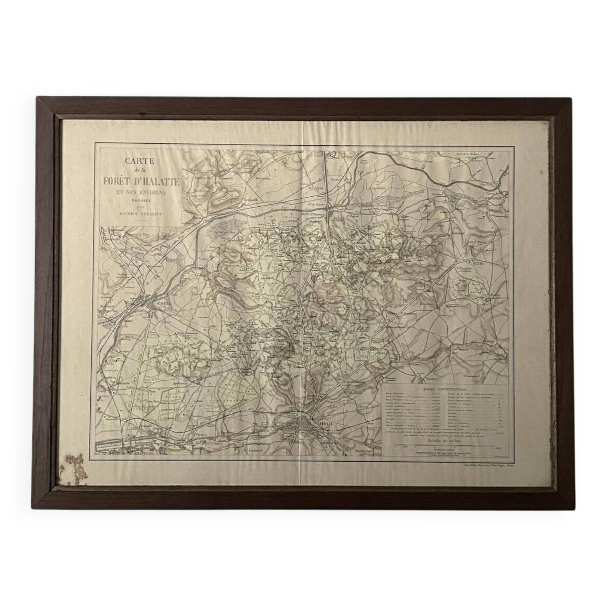 Maps of the Halatte Forest and its surroundings. 1900