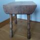 Upcycled brutalist stool, side table, bedside table in solid oak