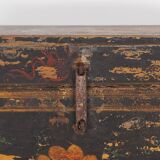 Coffre chinois en bois avec illustrations florales (Chine, vers 1900) #3