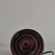 Mid-Century Modern Purple Chrystal Glass Table Lamp by Kosta 1960s