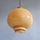 Scandinavian suspension light in mustard opaline, H-A Jakobsson, 1970.