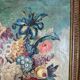 Tableau Huile Sur Toile Nature Morte Florale, Londres, XIXe Siècle