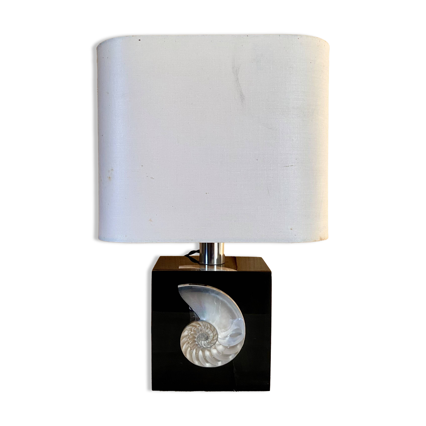 Lamp P. Giraudon, 1970, fabric cable 2M, lampshade