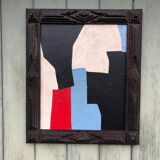 Abstract painting on panel