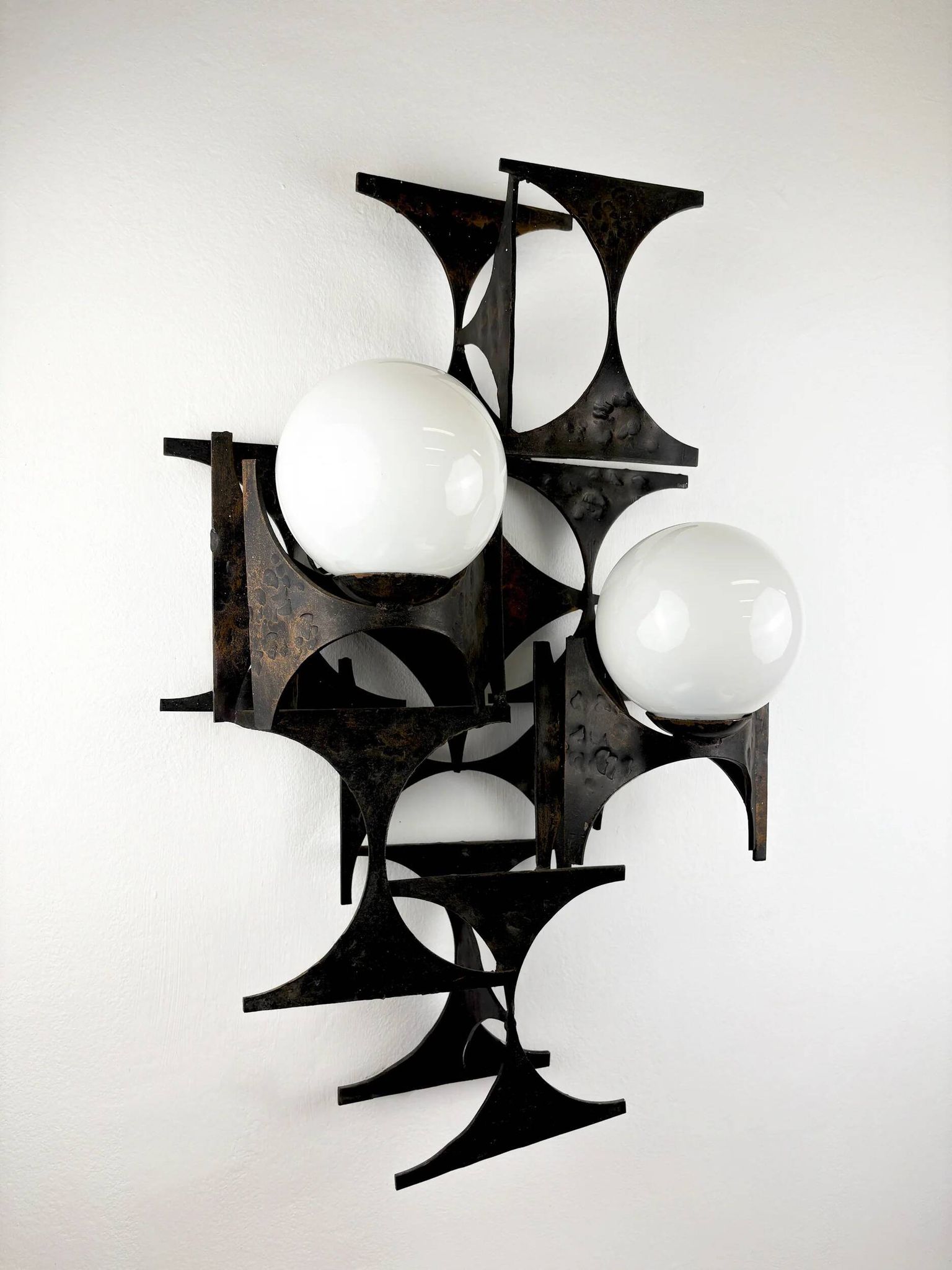 Large brutalist & sculptural wall light by Marc Weinstein, Germany, 1960s