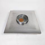 Pair of metal, resin and glass wall lights by Angelo Brotto, circa 1970