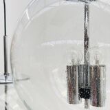 Chrome and bubbled glass balls pendants from the 1970's