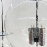 Chrome and bubbled glass balls pendants from the 1970's