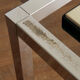 Sedim ceramic chromed vintage coffee table.
