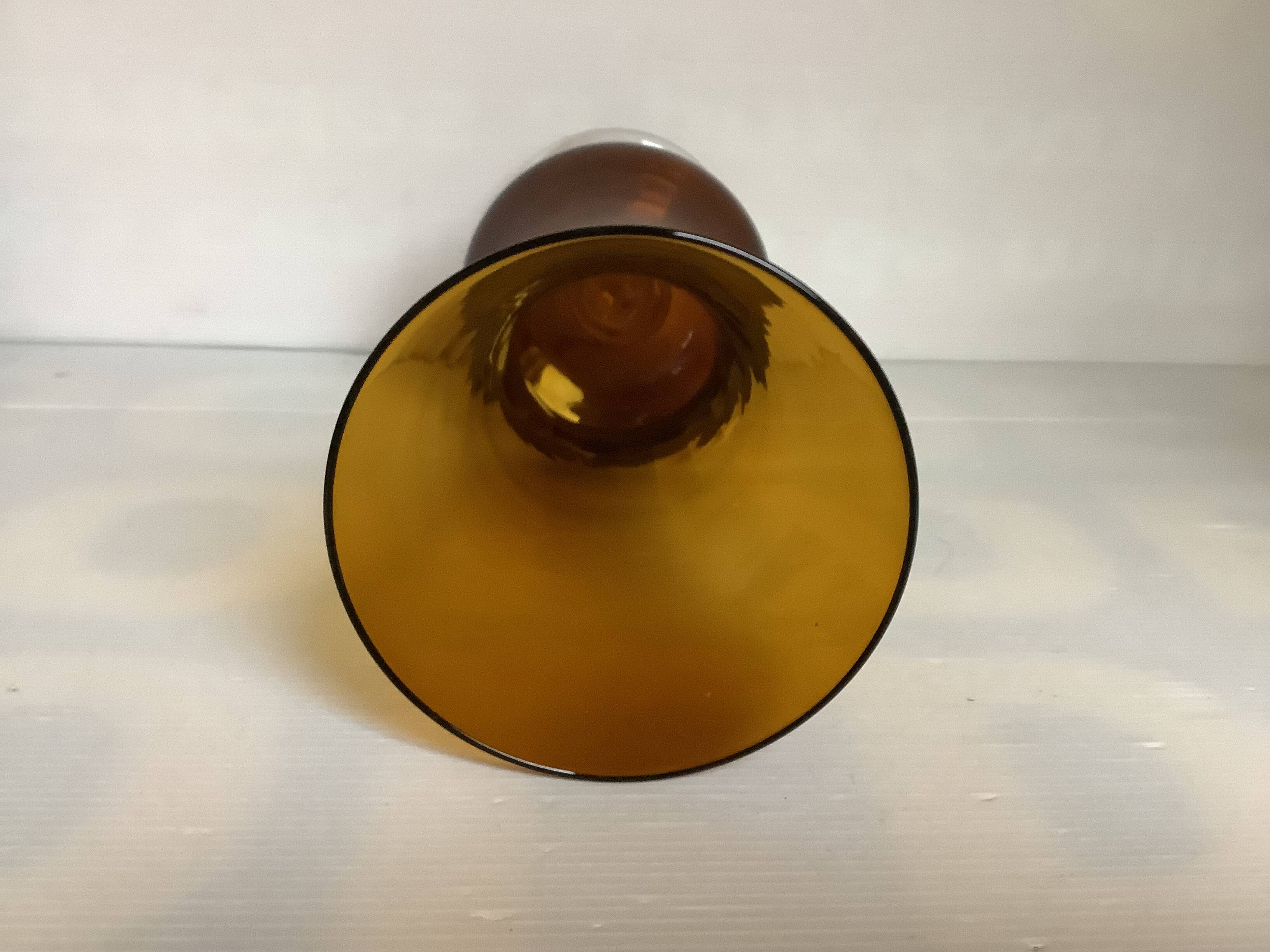 Smoked yellow glass vase