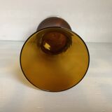 Smoked yellow glass vase