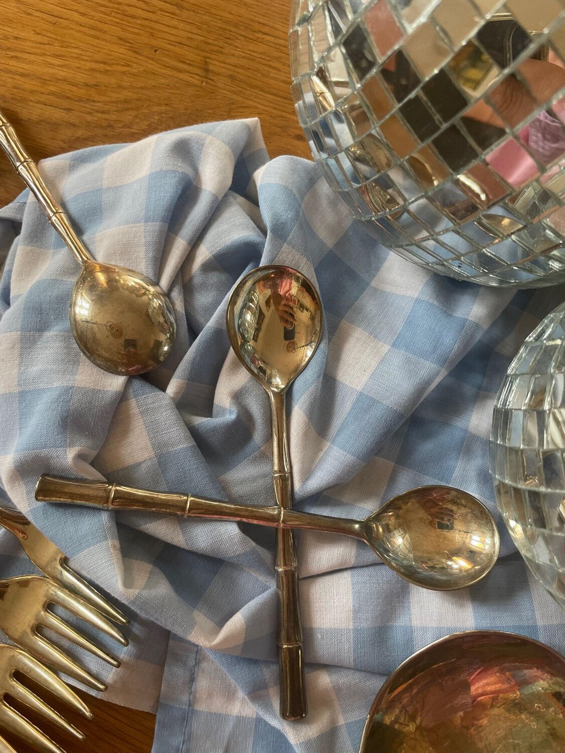 Bamboo dessert service from the 70's