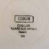 Set of 6 dessert plates Digoin Sarreguemines cibon pink vintage old