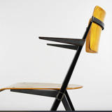 Vintage Pyramid chairs with armrests by Wim Rietveld