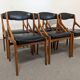Series of 6 Scandinavian teak chairs from the 50s/60s