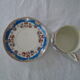 Cup and saucer floral décor faience fine BFK Boch Brothers Keramis old