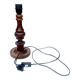 Antique turned solid wood lamp base