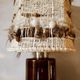 Ceramic lamp and its woven wool lampshade