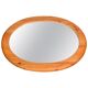 Mid-century oval mirror in solid pine Sweden 1960s 120x95cm