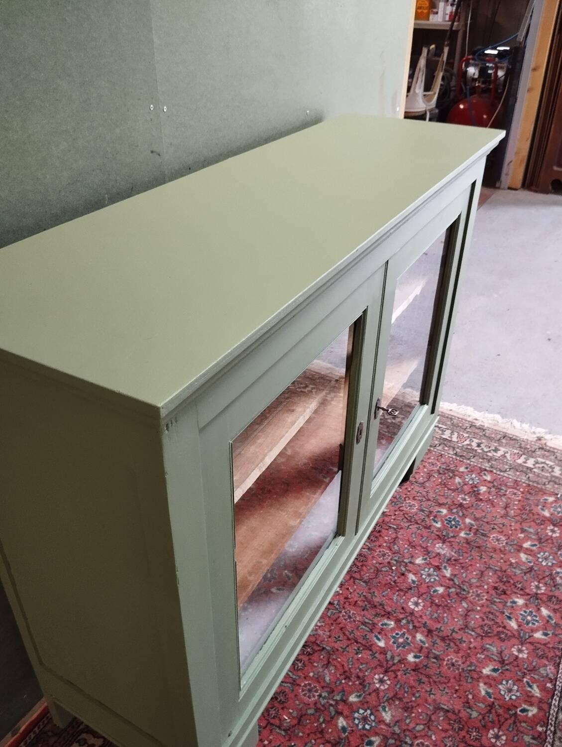 Large old glazed buffet