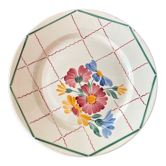 Plat rond en faïence Grasse, HBCM (Hippolyte Boulenger, Creil Montereau)