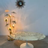 Floor lamp flower metal Design Hans Kögl Scandinavian vintage 5 burners