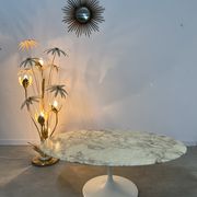 Floor lamp flower metal Design Hans Kögl Scandinavian vintage 5 burners
