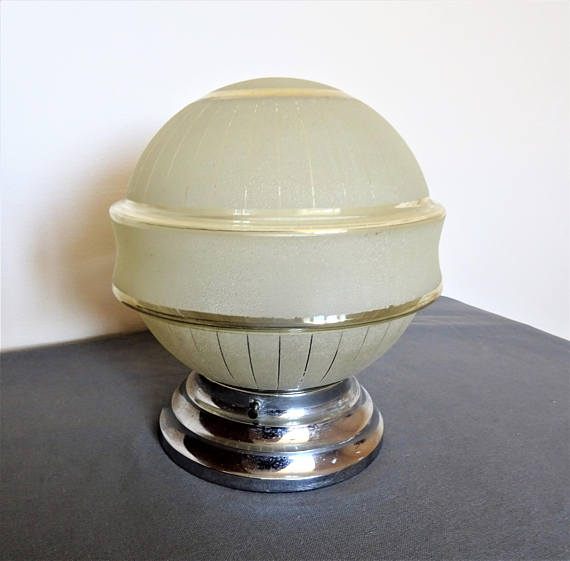 Ceiling lamp mid century round ball glass Granita Golden fillets