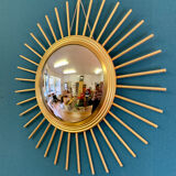 Vintage metal sun mirror
