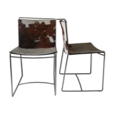 set of 2 "fil"metal chairs by Pascal Mourgue for Ligne Roset Cinna