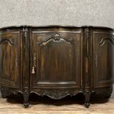 Louis XV style sideboard in lacquered wood and stained wood circa 1900