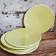 Six vintage Czech ceramic dessert plates