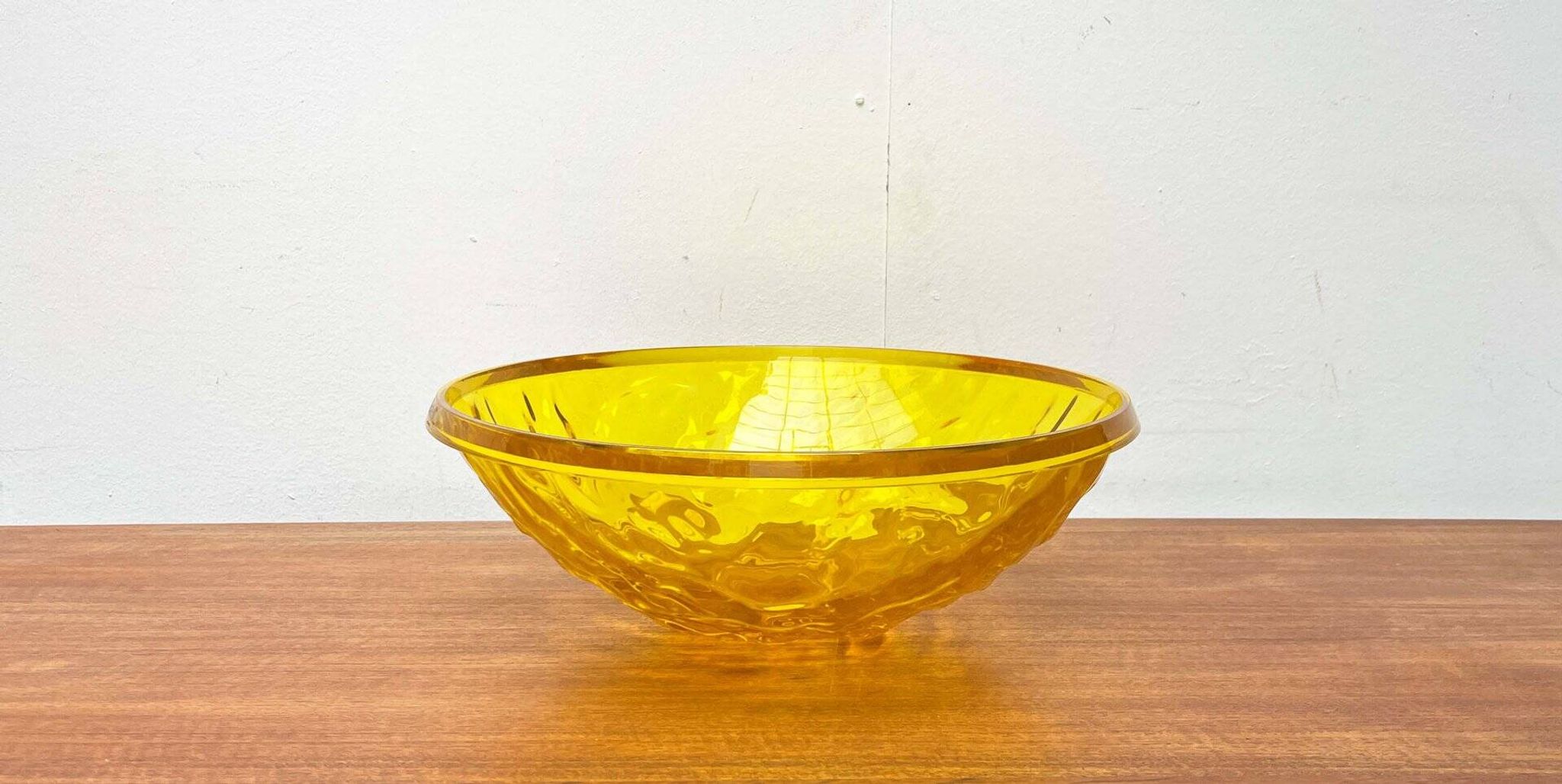 Vintage Italian Large Rare Yellow Moon Bowl from Mario Bellini for Kartell