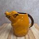 Zoomorphic pitcher Goret Poët-Laval – vintage slipware – pig